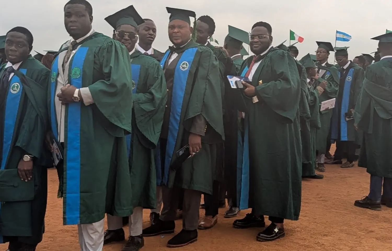Doctoral graduands in academic dress at Caleb University